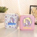 Personalised PU Leather Cartoon Fantasy Unicorn Jewellery Box Jewellery Organizer
