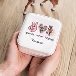 Personalized PU Leather Horse Girl Jewellery Box Jewellery Organizer