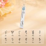 Personalised Birth Flower With Birthstone Necklace for Women