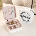 Personalizzato in pelle PU nascita fiore gioielli scatola gioielli organizzatore