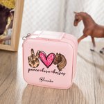 Personalized PU Leather Horse Girl Jewellery Box Jewellery Organizer