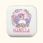 Personalised PU Leather Cartoon Fantasy Unicorn Jewellery Box Jewellery Organizer