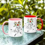Tazza personalizzata 1-9 Holding Kid Hands Flower 11oz con nome Regalo di compleanno per la festa della mamma per nonna mamma