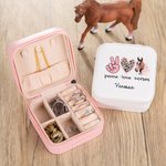 Personalized PU Leather Horse Girl Jewellery Box Jewellery Organizer