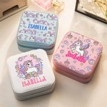 Personalised PU Leather Cartoon Fantasy Unicorn Jewellery Box Jewellery Organizer
