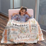 Henkilökohtainen Peter Rabbit Tulosta pehmeä fleece peitto nimi pääsiäinen lahja Kidille