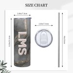 Bicchiere grande personalizzato con iniziali monogramma