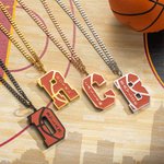 Personalised Basketball Necklace with Engraved Name Number Birthday Match Day Gift for Basketball Players Sport Lovers