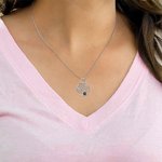 Personalized Family Tree Photo Projection Sterling Silver Necklace with I Love You in 100 Languages Mother's Day Gift for Woman