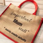 Personalised Jute Burlap Important Nana Large Capacity Tote Bag Shopping Bag Gift for Mom Grandma