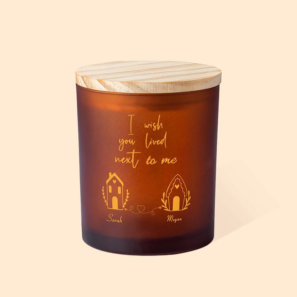 Personalisierte I Wish You Lived Next to Me Kerzenhalter Home Warming Geschenke