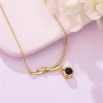 Collier Personnalisé avec Projection de Photo et Je t'aime en 100 Langues Pendentif en Argent Inscruté de Zicron Cadeau pour Femme
