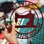 Personalized Metal Sewing Room Sign Quilting Sign