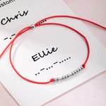 Personalized Pair of Couple Name Morse Code Bracelets Long Distance Relationship Bracelets
