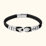 Gepersonaliseerde fietsketting kraal armband met gegraveerde familienaam verjaardag vaderdag cadeau voor man