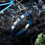 Gepersonaliseerde fietsketting kraal armband met gegraveerde familienaam verjaardag vaderdag cadeau voor man