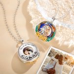 Collier Anneau Tournesol Personnalisé avec Message Gravé Cadeau Fraternité Amitié pour Sœur Amie