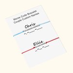 Personalized Pair of Couple Name Morse Code Bracelets Long Distance Relationship Bracelets