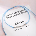 Personalized Pair of Couple Name Morse Code Bracelets Long Distance Relationship Bracelets