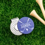 Marqueur Magnétique de Golf Clip pour Chapeau Casquette Personnalisé avec Nom Cadeau d'Anniversaire Noël Fête des Pères pour Golfeurs