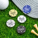Marqueur Magnétique de Golf Clip pour Chapeau Casquette Personnalisé avec Nom Cadeau d'Anniversaire Noël Fête des Pères pour Golfeurs