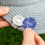 Marqueur Magnétique de Golf Clip pour Chapeau Casquette Personnalisé avec Nom Cadeau d'Anniversaire Noël Fête des Pères pour Golfeurs