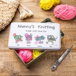 Personalized Sewing Kit Storage Tin with Sewing Cartoon Character