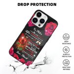 Gepersonaliseerd telefoonhoesje met rozenpatroon en naam van het paar