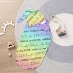 Personalisierte Regenbogen-Namen-Baby-Wickeldecke mit Hut-Set-Geschenken