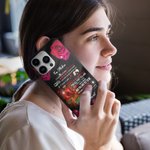 Coque de Téléphone Personnalisé avec Noms du Couple Thème Rose et Manifestation d'Amour Cadeau d'Anniversaire Saint-Valentin