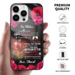 Gepersonaliseerd telefoonhoesje met rozenpatroon en naam van het paar