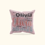 Nom personnalisé Coussin d'oreiller de jet housse de coussin