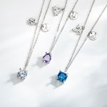 Collier Femme Personnalisé avec Signe Astrologique et Pierre de Naissance Bijoux Cadeau pour Femme