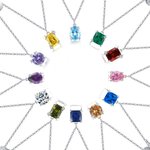 Collier Femme Personnalisé avec Signe Astrologique et Pierre de Naissance Bijoux Cadeau pour Femme