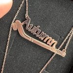 Personalisierte Eishockey Name Halskette für Hockey-Liebhaber Hockey Mütter Trainer Geschenk