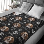 Manta de forro polar personalizada con foto y nombre para perro Regalo de cumpleaños y aniversario para los amantes de las mascotas