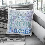 Nom personnalisé Coussin d'oreiller de jet housse de coussin