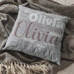 Nom personnalisé Coussin d'oreiller de jet housse de coussin