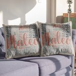 Nom personnalisé Coussin d'oreiller de jet housse de coussin