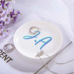 Plateau-Bijoux en Céramique Personnalisé avec Nom Bicolore Cadeau pour Fille Mère Jeune Mariée