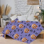 Manta de forro polar personalizada con foto y nombre para perro Regalo de cumpleaños y aniversario para los amantes de las mascotas
