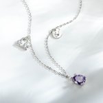 Collier Femme Personnalisé avec Signe Astrologique et Pierre de Naissance Bijoux Cadeau pour Femme