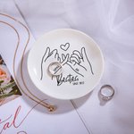 Personalized Love You Bestie Jewelry Dish Tray for Best Friend Sister Gift