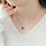 Collier Femme Personnalisé avec Signe Astrologique et Pierre de Naissance Bijoux Cadeau pour Femme