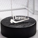 Personalisierte Eishockey Name Halskette für Hockey-Liebhaber Hockey Mütter Trainer Geschenk