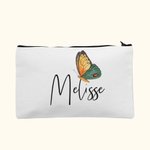 Personalised Butterfly Cosmetic Makeup Bag with Name for Mother Grandmother Gift