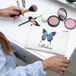 Personalised Butterfly Cosmetic Makeup Bag with Name for Mother Grandmother Gift