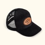 Personalized Farmer Hat with Engraved Leather Patch of Farm Animal
