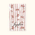 Serviette de plage personnalisée Fleur de naissance vintage