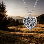 Collar relicario personalizado con 2 fotos grabado y árbol de la vida regalo del Día de la Madre aniversario y cumpleaños para madre